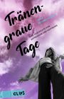 „Tränengraue Tage“ von Anja Reumschüssel. Eine Geschichte von Depression und Hoffnung. Frau vor lilafarbenem Himmel.