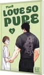 „PlanB Love So Pure 5“. Ein kräftiger Mann hält die Hand eines kleineren, überraschten Mannes. Illustrationsstil.