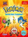 Logo "Pokémon", Text: "Bereit fürs Training?", "Einfach lesen lernen", "Mit Silbenschrift und Lesequiz", bunte Charaktere.