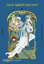 „MAGIC KNIGHT RAYEARTH 5“. Illustration mit drei Figuren in detaillierten, ornamentalen Gewändern.