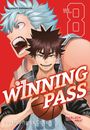 „Winning Pass Vol. 8“, Illustration mit zwei dynamischen Charakteren, einer hält einen Basketball, der andere schreit.