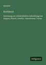 Anonym: Kochbuch, Buch