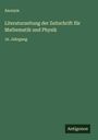 Anonym: Literaturzeitung der Zeitschrift für Mathematik und Physik, Buch