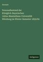 Anonym: Personalbestand der Königlich-Bayerischen Julius-Maximilians-Universität Würzburg im Winter-Semester 1859/60, Buch