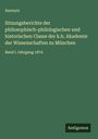 Anonym: Sitzungsberichte der philosophisch-philologischen und historischen Classe der k.b. Akademie der Wissenschaften zu München, Buch