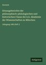Anonym: Sitzungsberichte der philosophisch-philologischen und historischen Classe der k.b. Akademie der Wissenschaften zu München, Buch