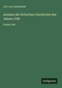 J. W. Von Archenholz: Annalen der Britischen Geschichte des Jahres 1789, Buch