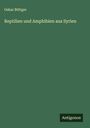 Oskar Böttger: Reptilien und Amphibien aus Syrien, Buch
