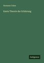 Hermann Cohen: Kants Theorie der Erfahrung, Buch