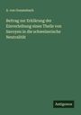 A. von Gonzenbach: Beitrag zur Erklärung der Einverleibung eines Theils von Savoyen in die schweizerische Neutralität, Buch