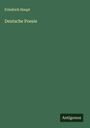 Friedrich Haupt: Deutsche Poesie, Buch