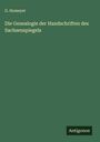 G. Homeyer: Die Genealogie der Handschriften des Sachsenspiegels, Buch