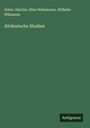 Oskar Jänicke: Altdeutsche Studien, Buch