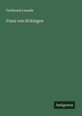 Ferdinand Lassalle: Franz von Sickingen, Buch