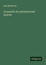 Aug. Marahrens: Grammatik der plattdeutschen Sprache, Buch