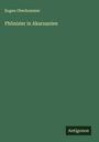 Eugen Oberhummer: Phönizier in Akarnanien, Buch