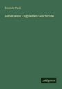 Reinhold Pauli: Aufsätze zur Englischen Geschichte, Buch