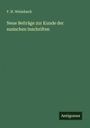 F. H. Weissbach: Neue Beiträge zur Kunde der susischen Inschriften, Buch