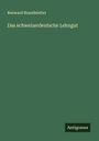 Renward Brandstetter: Das schweizerdeutsche Lehngut, Buch