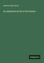 Newton Allen Strait: An alphabetical list of the battles, Buch