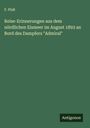 F. Plaß: Reise-Erinnerungen aus dem nördlichen Eismeer im August 1893 an Bord des Dampfers "Admiral", Buch