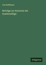 Carl Hoffbauer: Beiträge zur Kenntnis der Insektenflüge, Buch