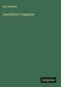 Karl Kautsky: Das Erfurter Programm, Buch