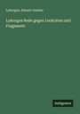 Lykurgos: Lykurgos Rede gegen Leokrates und Fragmente, Buch