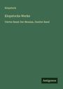 Klopstock: Klopstocks Werke, Buch