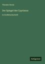 Theodor Storm: Der Spiegel des Cyprianus, Buch