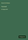 Honoré de Balzac: Farewell, Buch