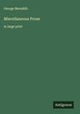 George Meredith: Miscellaneous Prose, Buch