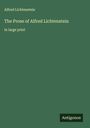 Alfred Lichtenstein: The Prose of Alfred Lichtenstein, Buch
