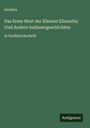 Harders: Das Erste Wort der Kleinen Elinontis; Und Andere Indianergeschichten, Buch