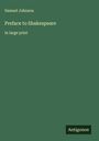 Samuel Johnson: Preface to Shakespeare, Buch