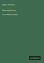 Signor Saltarino: Abnormitäten, Buch