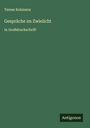 Terese Robinson: Gespräche im Zwielicht, Buch