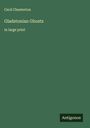 Text: "Cecil Chesterton, Gladstonian Ghosts, in large print, Antigonos". Grüner Hintergrund, schlichte Gestaltung.