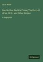 Oscar Wilde: Lord Arthur Savile's Crime; The Portrait of Mr. W.H., and Other Stories, Buch