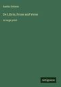 Austin Dobson: De Libris; Prose and Verse, Buch
