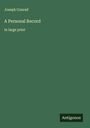 Joseph Conrad: A Personal Record, Buch
