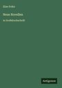Elise Polko: Neue Novellen, Buch