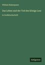William Shakespeare: Das Leben und der Tod des Königs Lear, Buch