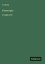 O. Henry: Postscripts, Buch