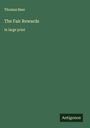 Thomas Beer: The Fair Rewards, Buch