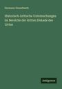 Hermann Hesselbarth: Historisch-kritische Untersuchungen im Bereiche der dritten Dekade des Livius, Buch