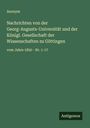 Anonym: Nachrichten von der Georg-Augusts-Universität und der Königl. Gesellschaft der Wissenschaften zu Göttingen, Buch