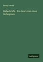 Fanny Lewald: Liebesbriefe - Aus dem Leben eines Gefangenen, Buch