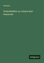 Anonym: Gedenkblätter an Johann Karl Passavant, Buch