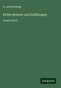 A. Von Sternberg: Kleine Romane und Erzählungen, Buch